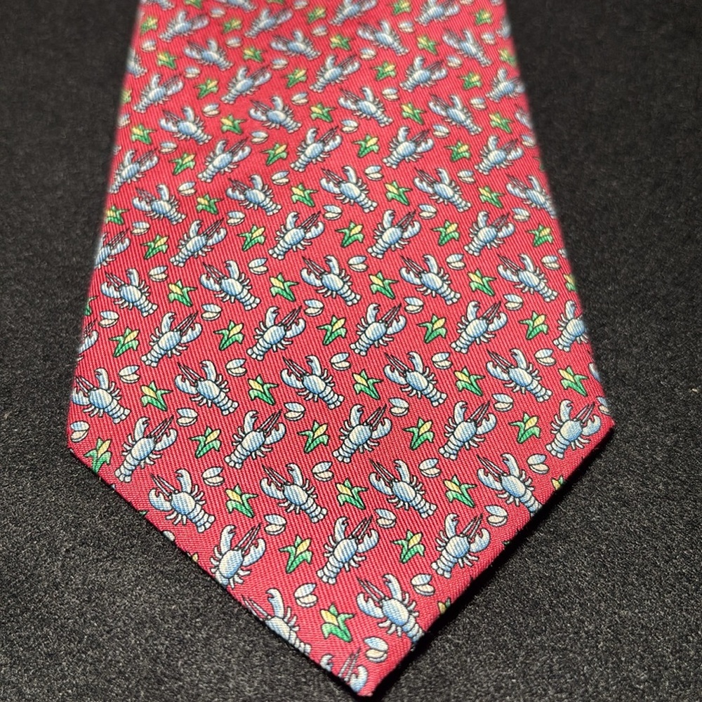 NWT‎ Vineyard Vines Lobster Crustaceans Gumbo men’s silk tie clever neck tie